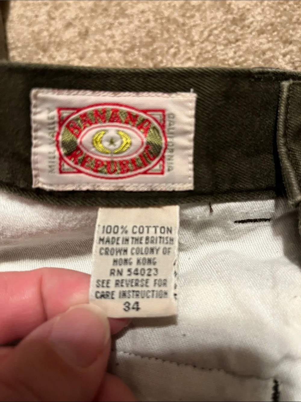 Vintage Banana Republic Men's Dark brown Chinos